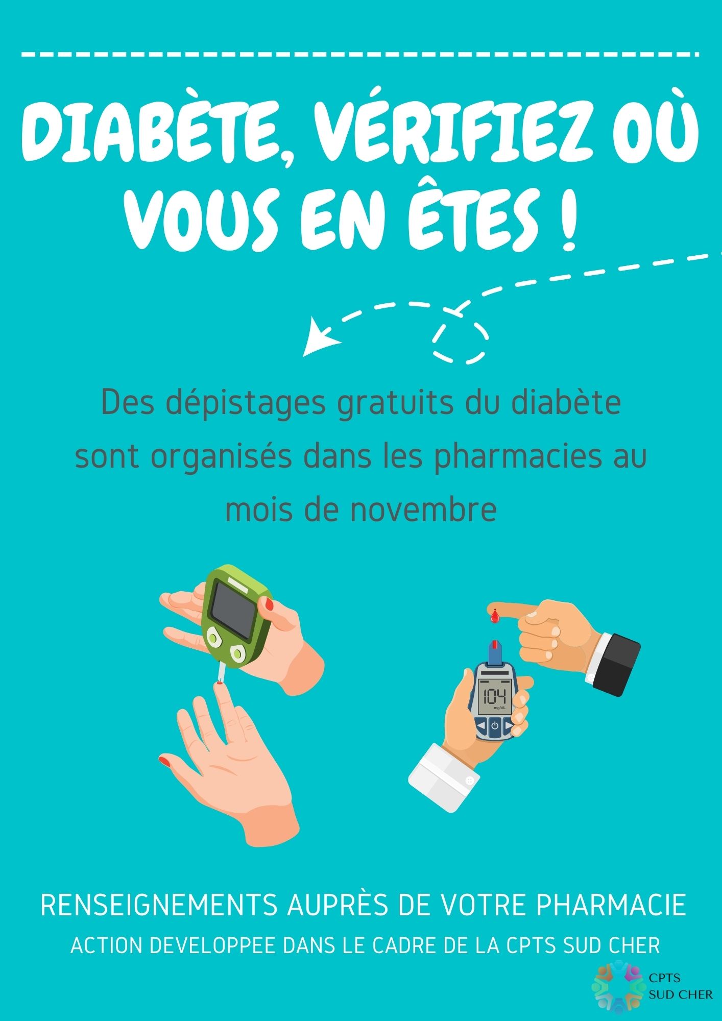 affiche pour le dépistage du diabète au moins de novembre
